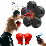 Smart Music Boxing Machine – Bluetooth Punch Trainer Wall Target with LED Lights & Gloves