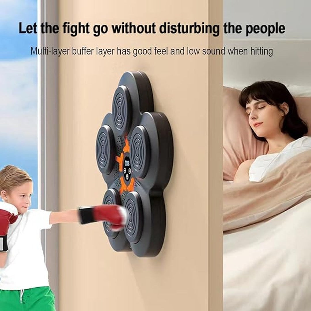 Smart Music Boxing Machine – Bluetooth Punch Trainer Wall Target with LED Lights & Gloves